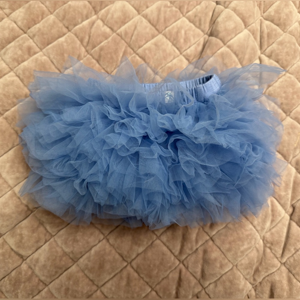 Posh Peanut Blue Tulle Diaper Cover Tutu